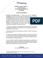 Marfrig Global Foods S.A. Companhia Aberta CNPJ/MF #03.853.896/0001-40 (B3: MRFG3)