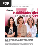 Habilidades Directivas en Tiempos de Covid