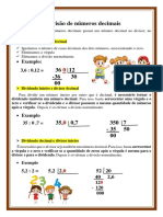 Divisão de Números Decimais: Exemplo