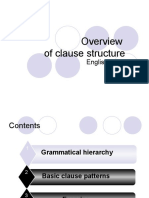 Of Clause Structure: English Grammar