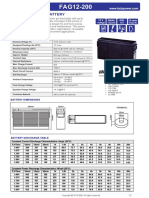 Fag Series Vrla Battery: Technical Specifications