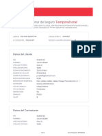 Cotización Preliminar Del Seguro: Temporal Total