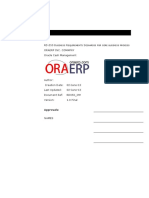 RD.050 B R S Oraerp Inc. Comapny Oracle Cash Management: Usiness Equirements Cenarios FOR Core Business Process