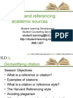 Citing and Referencing Academic Sources