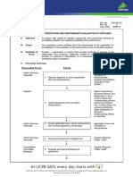 Accreditation and Performance Evaluation of Suppliers