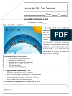 Avaliação Ciencias 4 Ano Segundo Trimestre