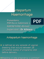 Antepartum Haemorrhage