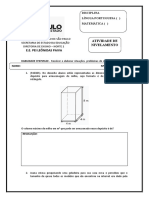 Avaliação Nivelamento Ef07ma30 - 8º Ano