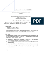 Homework Assignment #1 - Due Sept 21 at 3:50 PM: EE122: Introduction To Communication Networks (Fall 2007)