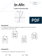 Semana 27 Matemática 8vo Básico Función Afín