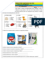 Aula 02 - Medida de Massa - Atividade