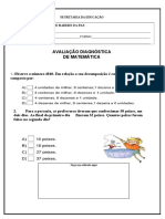 Avaliação Diagnóstica de Matemática - 5º Ano 2021