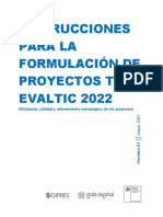 Instrucciones Formulación de Proyectos EVALTIC 2022-1