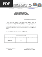 Ejemplo de Acta de Entrega A Vulnerables de La COMUNIDAD