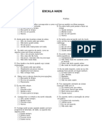 HADS Escala Depressão e Ansiedade