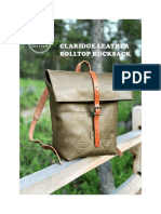 Claridge Leather Rolltop Rucksack Pattern