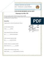 PLANO DE ESTUDO 4° Ano