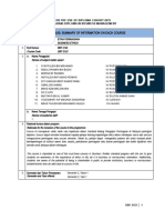 Syllabus: Summary of Information On Each Course