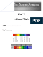 Unit 7E Acids and Alkalis: Name: .