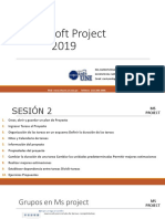 Microsoft Project 2019 - SESIÓN 2