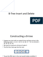 B-Tree Insert and Delete