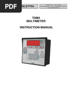 Tdm3 Multimeter Instruction Manual: Tecnoelettra