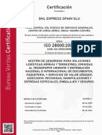 Es Certificado Iso 28000 2008 DHL Express