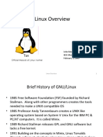 Linux Overview: John Mathieson IEEE Monthly Meeting February 3, 2009 Official Mascot of Linux Kernel