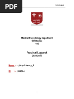 Practical Logbook: Medical Parasitology Department GIT Module 104