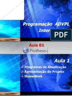 Treinamento - ADVPL - Intermediário - Aula 01