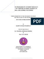 Predicting Probability of Debt Default A Study of Corporate Debt Market in India and Other Countries