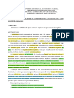 Experimento 1 - Solubilidade de Compostos Orgânicos