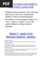 Instantiation and Object-Oriented Language