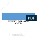 2020 Inversion Extranjera Directa