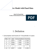 Econometrics Model With Panel Data: Dinh Thi Thanh Binh Faculty of International Economics, FTU