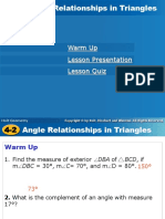 Angle Realtionships in A Triangle