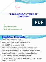 Presentation On:: Procurement System of Pakistan"