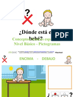 Aprendemos Conceptos-Espaciales Bebe Con Pictogramas-Nivel Basico