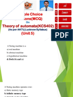 Updated MCQ On TAFLas Per AKTU Syllabus (Unit 5) )