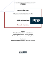 Guide Pédagogique Apprentilangue MS - Thème 2 - La Météo