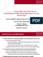 Zernike Polynomials and Their Use in Describing The Wavefront Aberrations of The Human Eye