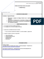 Roteiro de Estudos p2 HISTÓRIA 4º Bimestre - 2 Série