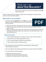 What To Do About Oral Mucositis