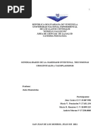 TRABAJO DE LA GIARDIASIS INTESTINAL, TRICOMONAS UROGENITALES y TAXOPLASMOSIS