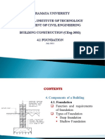 Haramaya University Haramaya Institute of Technology Department of Civil Engineering Building Construction (Ceeg-3093) 4.1 Foundation