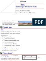 Slabs Analysis and Design of Concrete Slabs: Lecture-6