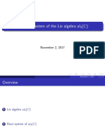 The Root System of The Lie Algebra SL (C) : November 2, 2017