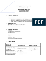 Lesson Plan Analyn Abatayo, Curriculum