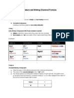 Nomenclature and Writing Chemical Formula: Binary Compounds