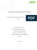 Desarrollo Taller Ejej 3. Clima Laboral Y Toma de Decisiones